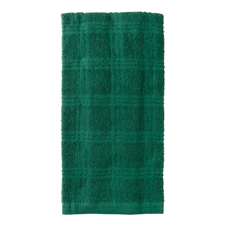 Ritz Concepts Kitchen Towel 100% Cotton Terry Solid Dark Green, PK12 10320